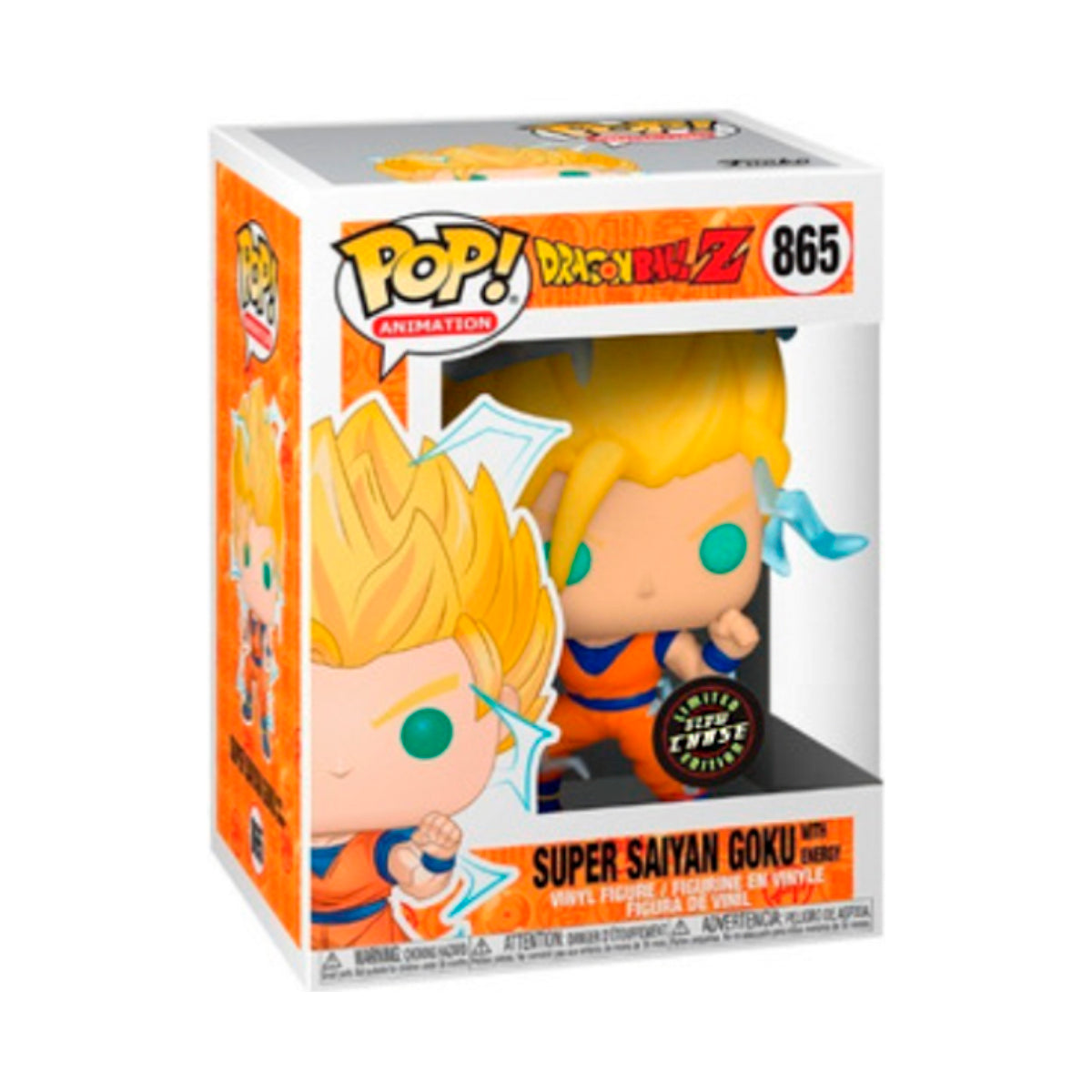 FUNKO POP CHASE ANIME DRAGONBALL Z SUPER SAIYAN GOKU WITH ENERGY 865 GLOW