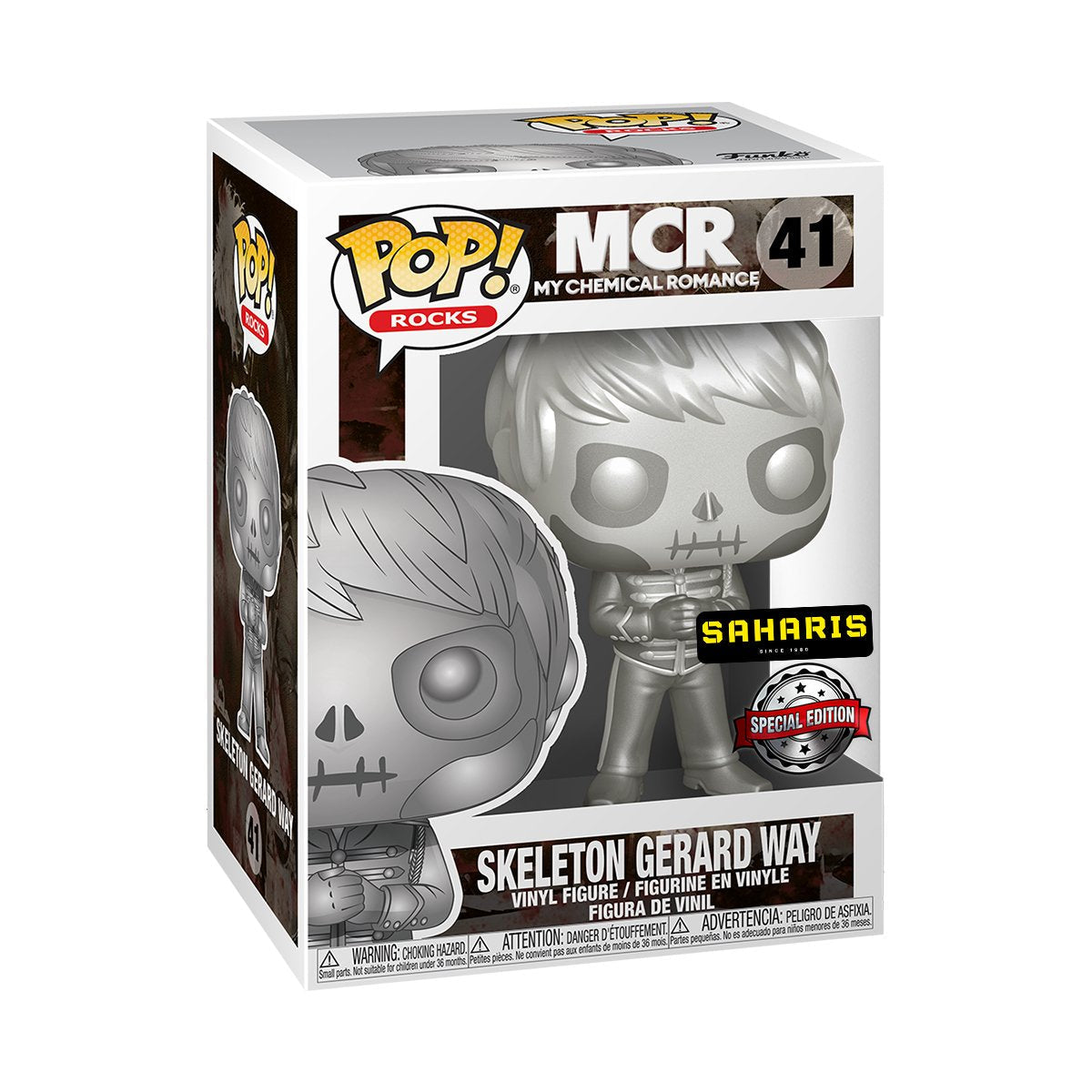 FUNKO POP ROCKS MCR MY CHEMICAL ROMANCE SKELETON GERARD WAY 41 EDICIÓN ESPECIAL EXCLUSIVO SAHARIS