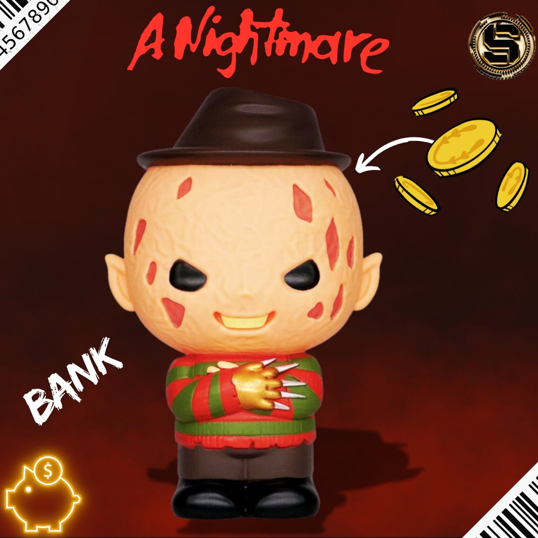 MONOGRAM MOVIES NIGHTMARE ON ELM STREET FREDDY FIGURAL BANK