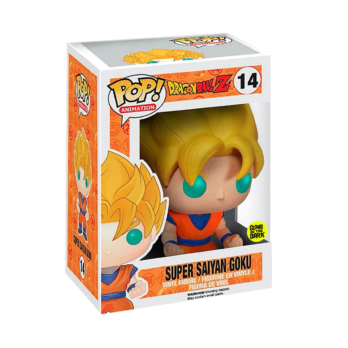 FUNKO POP ANIME DRAGON BALL Z SUPER SAIYAN GOKU 14 BRILLA EN LA OBSCURIDAD