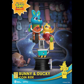 BEAST KINGDOM DIORAMA STAGE 062 DISNEY PIXAR TOY STORY BUNNY & DUCKY COIN RIDE