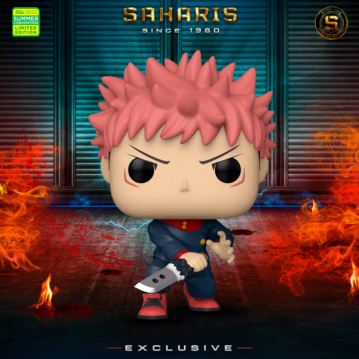FUNKO POP ANIME JUJUTSU KAISEN YUJI ITADORI WITH SLAUGHTER DEMON 1163 EXCLUSIVO SAHARIS